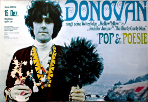 DONOVAN - 1968 - Plakat - In Concert - Pop & Poesie Tour - Poster - Hamburg