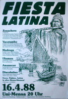 FIESTA LATINA - 1988 - In Concert - Musik aus Sdamerika - Poster - Hamburg