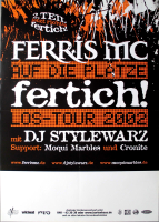 FERRIS MC - 2001 - In Concert - Auf Die Plätze Fertich Los Tour - Poster