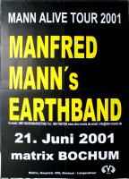 MANFRED MANNS EARTHBAND - 2001 - Plakat - In Concert Tour - Poster - Bochum