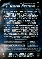 AMPHI FESTIVAL - 2009 - Leather Strip - Feindflug - Eisbrecher - Poster - Kln