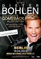 BOHLEN, DIETER - 2023 - Live In Concert Tour - Poster - Berlin - SIGNED!!