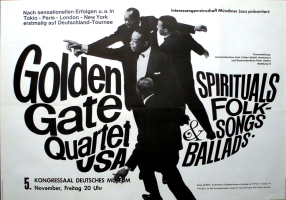 GOLDEN GATE QUARTET - 1965 - Live In Concert - 1st Tour - Poster - Mnchen