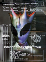 X SENDER - 1998 - Prodigy - Dub War - Pulkas - Earache Nextgen Tour - Poster