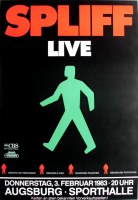 SPLIFF - 1983 - Live In Concert - Glckwunsch Tour - Poster - Augsburg