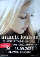 LOUISAN, ANNETT - 2024 - In Concert - 20 Jahre Boheme Tour - Poster- Hamburg