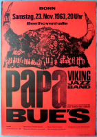 PAPA BUE'S VIKING JAZZ BAND - 1963 - Jazz - Matthies - In Concert - Poster - Bonn