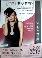 LEMPER, UTE - 2018 - Live In Concert - Stadtkind Tour - Poster - Berlin