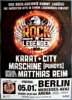 ROCK LEGENDEN - 2018 - Karat - City - Puhdys - In Concert - Poster - Berlin