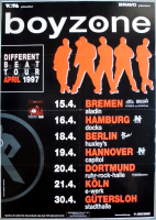 BOYZONE - 1997 - Live in Concert - Different Beat Tour - Poster