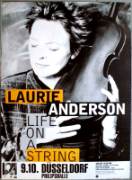 ANDERSON, LAURIE - 2001 - In Concert - Life on a String Tour Poster - D�sseldorf