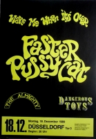 FASTER PUSSYCAT - 1989 - Plakat - In Concert - Almighty - Poster - Dsseldorf