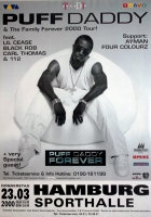 PUFF DADDY - 2000 - In Concert - Family Forever Tour - Poster - Hamburg