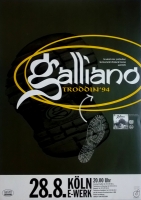 GALLIANO - 1994 - Plakat - Live In Concert - Troddin Tour - Poster - Kln