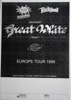 GREAT WHITE - 1999 - Plakat - In Concert - Europe Tour - Poster