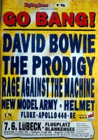 GO BANG - 1997 - Concert - David Bowie - Prodigy - Rage Against - Poster - Lbeck