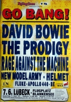 GO BANG - 1997 - Concert - David Bowie - Prodigy - Rage Against - Poster - Lbeck