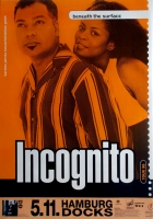 INCOGNITO - 1996 - Live In Concert - Beneath the Surface Tour - Poster - Hamburg