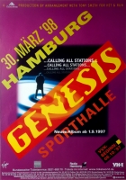GENESIS - 1998 - In Concert - Calling all Stations Tour - Poster - Hamburg - B