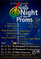 NIGHT OF THE PROMS - 1999 - Tourplakat - Status Quo - Zucchero - Miles - Poster