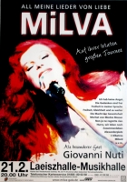 MILVA - 2005 - Plakat - Concert - Meine Lieder voll... Tour - Poster - Hamburg