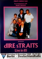 DIRE STRAITS - 1985 - Plakat - Concert - Brothers In Arms Tour - Poster - Berlin