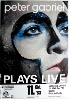 GABRIEL, PETER - GENESIS - 1983 - In Concert - Plays Live Tour - Poster - Berlin