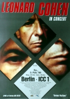 COHEN, LEONARD - 1985 - In Concert - Various Positions Tour - Poster - Berlin