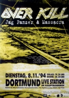 OVERKILL - 1994 - Plakat - Jag Panzer - Massacra - Tourposter - Dortmund