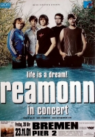 REAMONN - 2001 - Live In Concert - Life Is A Dream Tour - Poster - Bremen