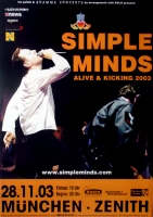 SIMPLE MINDS - 2003 - Live In Concert - Alive & Kicking Tour - Poster - Mnchen