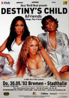 DESTINYS CHILD - 2002 - Plakat - In Concert - Beyonce - Tour - Poster - Bremen