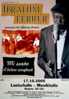 FERRER, IBRAHIM - 2005 - Plakat - Mi Sueno - Cuba - Tourposter - Hamburg