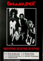 DISCHARGE - 1982 - Plakat - Live In Concert - Hear Nothing Tour - Poster