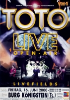 TOTO - 2000 - Plakat - In Concert - Livefields Tour - Poster - Knigstein