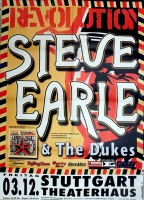 STEVE EARLE & THE DUKES - 2004 - Concert - Revolution Tour - Poster - Stuttgart