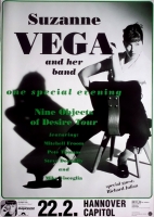 VEGA, SUZANNE - 1996 - In Concert - Nine Objects Tour - Poster - Hannover B