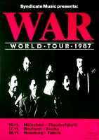WAR - 1987 - Tourplakat - Concert - Eric Burdon - World Tour - Tourposter