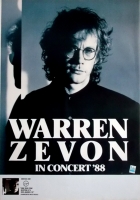 ZEVON, WARREN - 1988 - Live In Concert - Sentimental Hygiene Tour - Poster