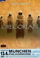 GREGORIAN - 2003 - Plakat - In Concert - Master of Chant Tour - Poster - Mnchen