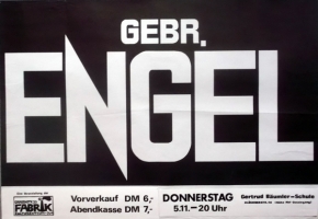 GEBRDER ENGEL - 1981 - Konzertplakat - Concert - Tourposter - Duisburg