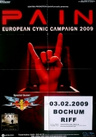 PAIN - 2009 - Plakat - Live In Concert - Cynic Campaign Tour - Poster - Bochum