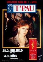 TPAU - T PAU - 1987 - Konzertplakat - Bridge of Spies - Tourposter - Bielefeld