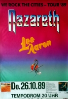 NAZARETH - 1989 - In Concert - Lee Aaron - We Rock...Tour - Poster - Berlin