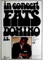 FATS DOMINO - 1973 - Konzertplakat - Concert - Kieser - Tourposter - Frankfurt