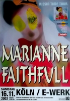 FAITHFULL, MARIANNE - 2002 - In Concert - Kissin Time Tour - Poster - Kln
