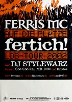 FERRIS MC - 2002 - Tourplakat - Hip Hop - Auf die Pltze fertig Los - Tourposter