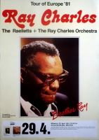 CHARLES, RAY - 1981 - Konzertplakat - Brother Ray - Tourposter - Mnchen