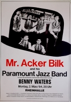 MR ACKER BILK - 1964 - Plakat - Jazz - Benny Waters - Poster - Dsseldorf