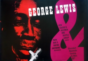 LEWIS, GEORGE - 1964 - Plakat - Jazz - Papa Bues - Poster - Dsseldorf
